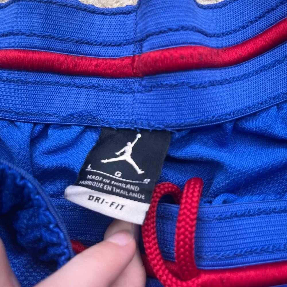 Jordan Mens Dri-FIT Basketball Shorts Blue Black White Jumpman Size L